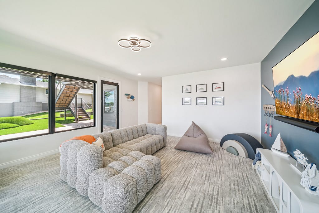 Children's playroom with sectional