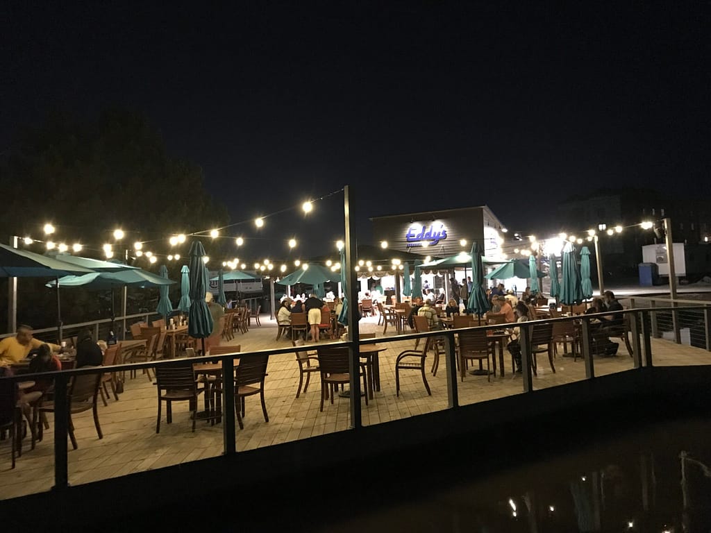 Lakeside outdoor dining