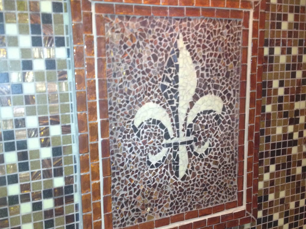 Tile mosaic of Fleur-de-lis