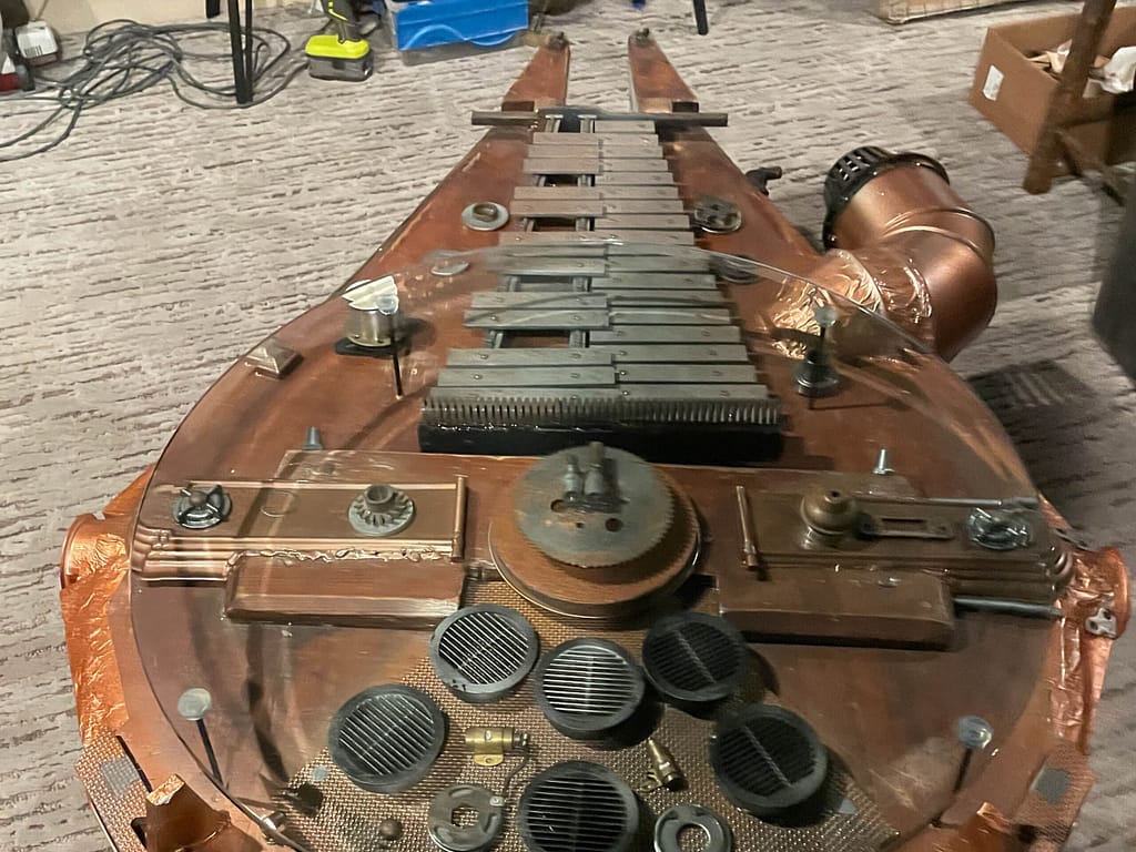 Millennium Falcon coffee table with xylophone