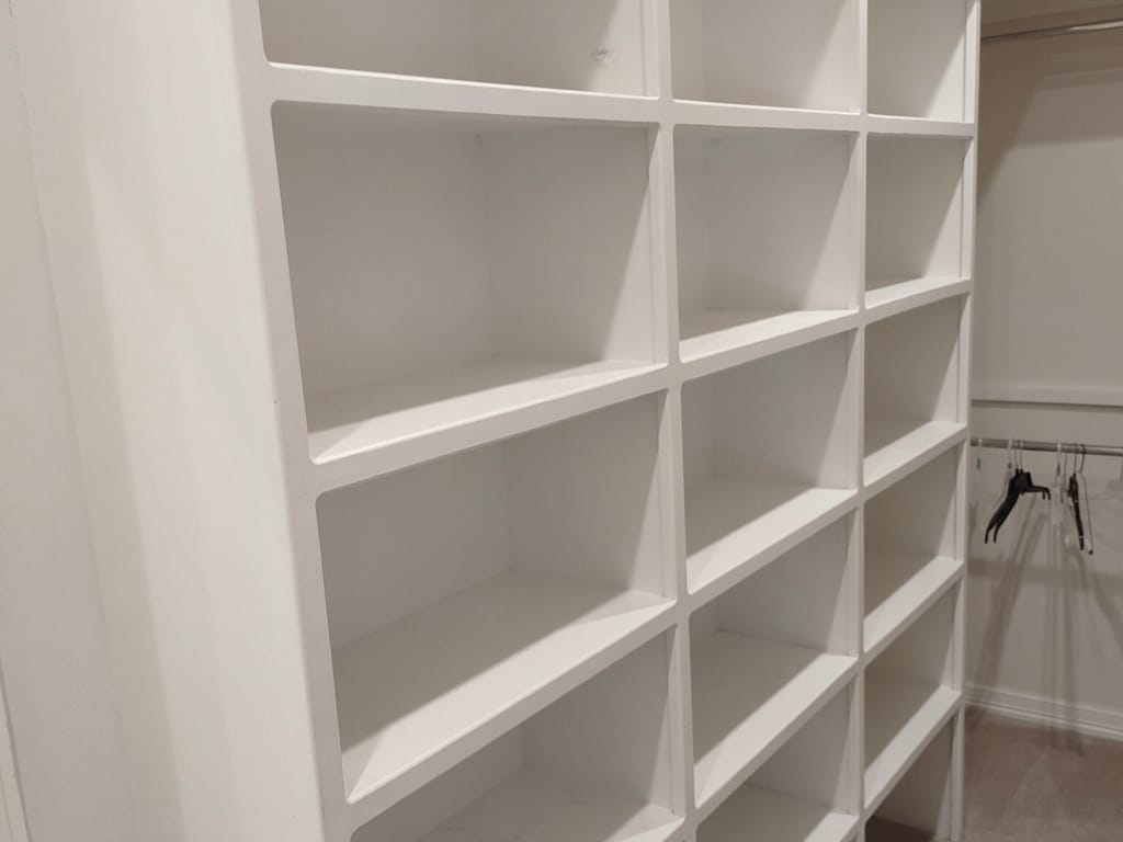 Closet storage before remodel