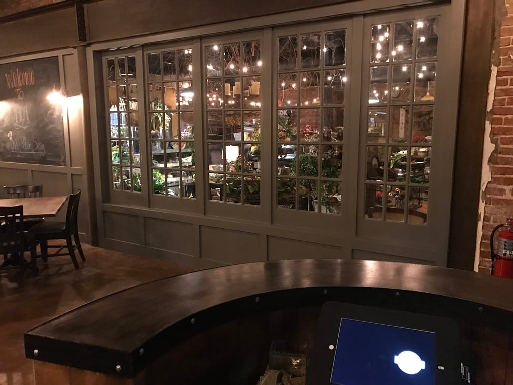 Front counter at restaurant