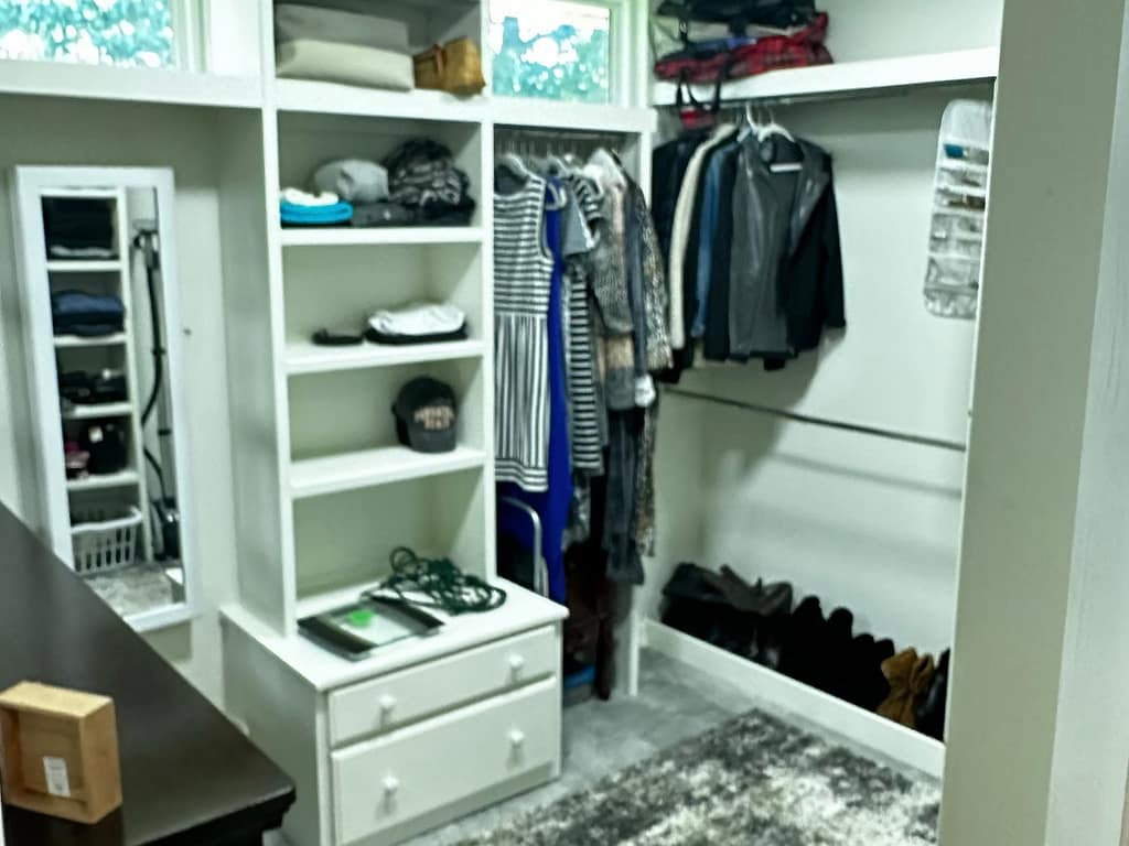 Closet storage after remodel