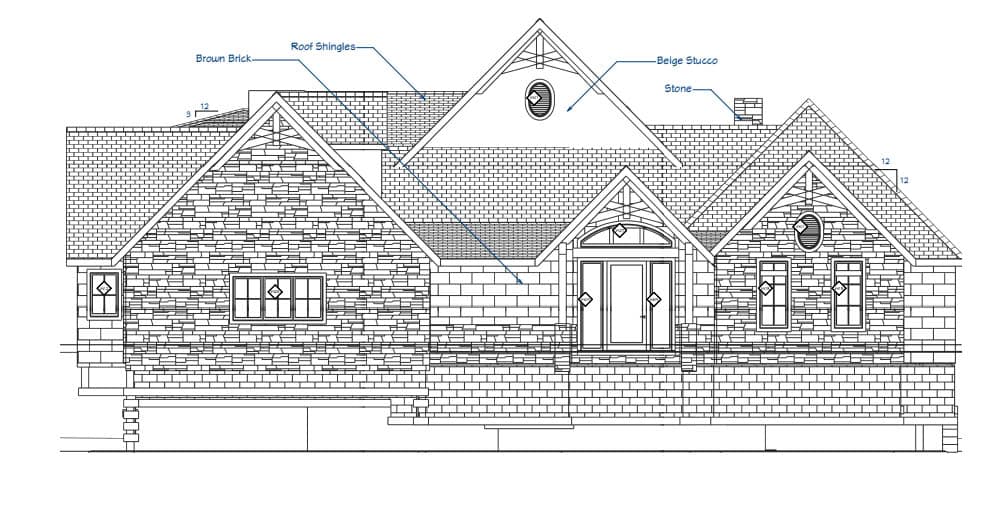 Architectural drawing of a house