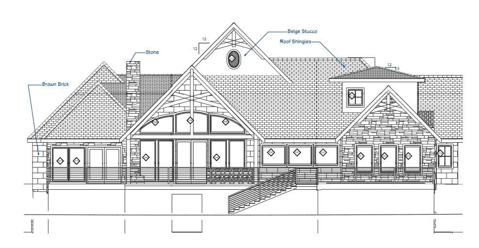 Architectural drawing of a house